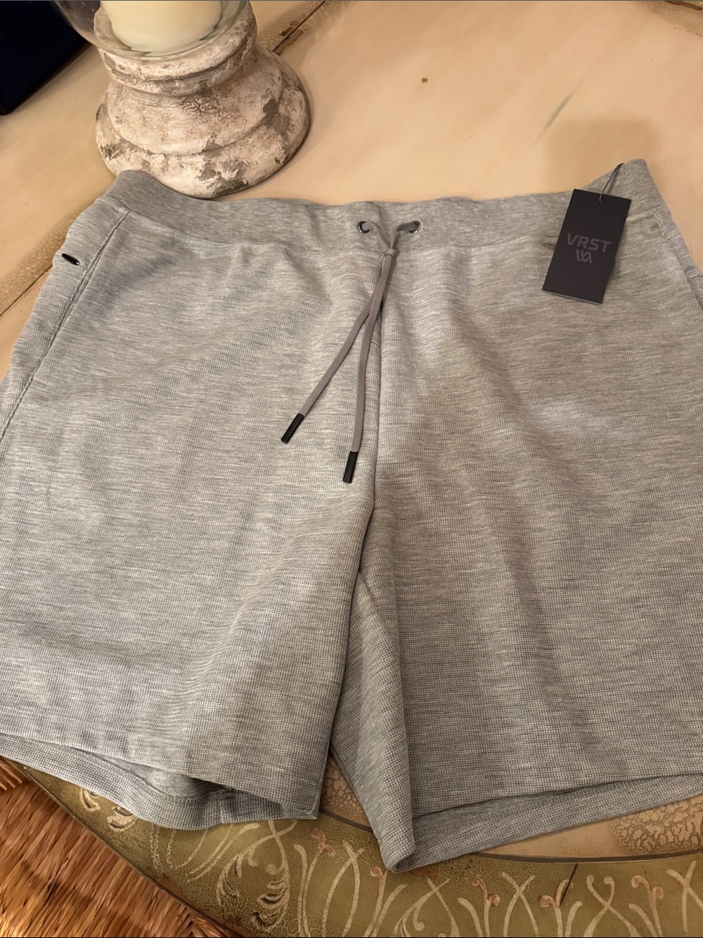 VRST Men’s Light Gray Athletic Drawstring Shorts